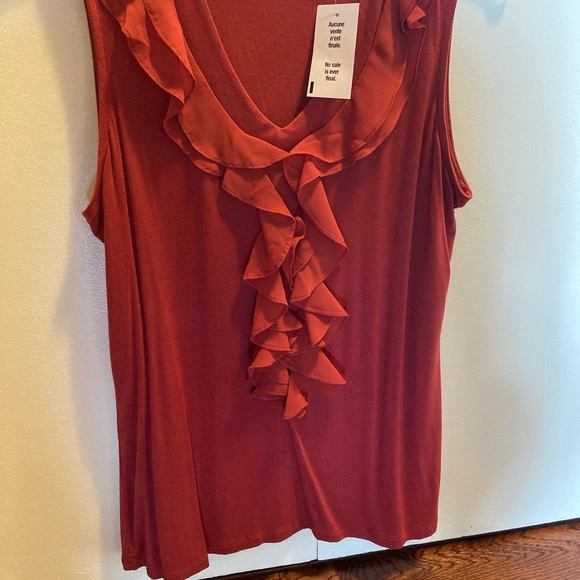 Ricki’s tank top.  Beautiful frill makes this too easy to dress up or down. - Picture 4 of 4